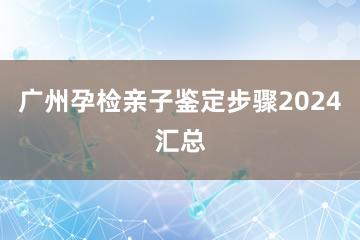 广州孕检亲子鉴定步骤2024汇总