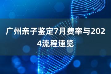 广州亲子鉴定7月费率与2024流程速览