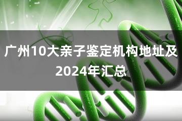 广州10大亲子鉴定机构地址及2024年汇总