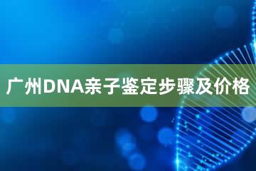 广州DNA亲子鉴定步骤及价格