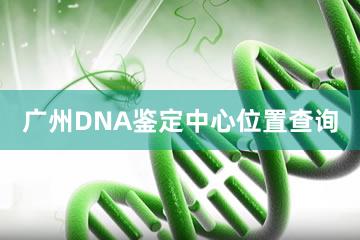 广州DNA鉴定中心位置查询